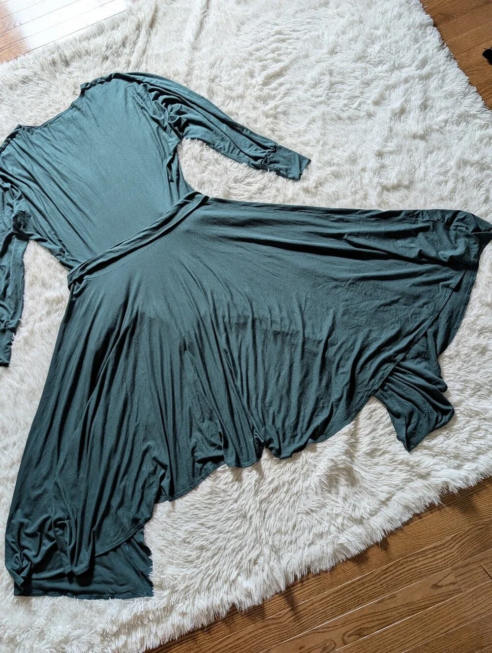 Blackmilk The Dance Teacher Moss Asymmetrical Flowy Midi Dress XL